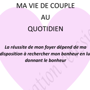 MA VIE DE COUPLE  AU   QUOTIDIEN